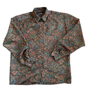 Vintage David Matthew Novelty Print Floral Grunge Blouse